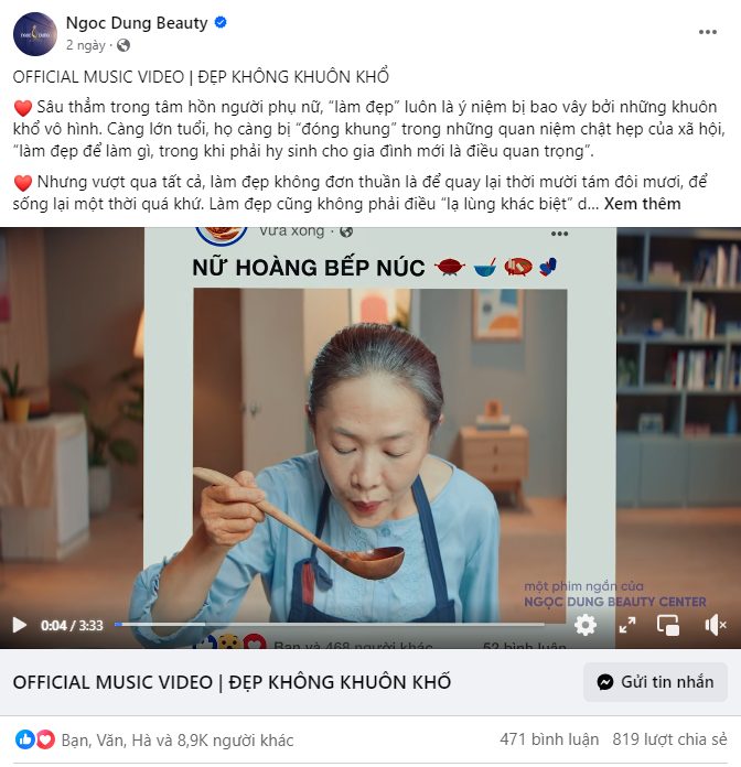 Thẩm mỹ viện Ngọc Dung ra mắt phim âm nhạc “Đẹp không khuôn khổ”