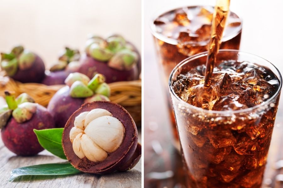 Tránh uống nước có gas khi ăn măng cụt Tránh uống nước có gas khi ăn măng cụt