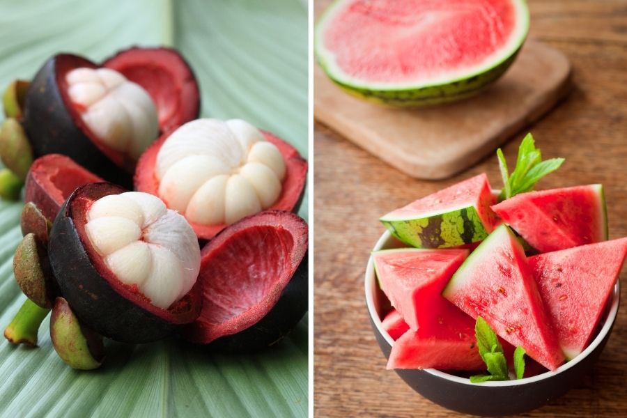 Không nên bổ sung măng cụt và dưa hấu cùng lúc Không nên bổ sung măng cụt và dưa hấu cùng lúc