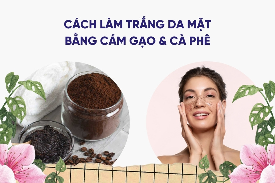 cách tẩy da chết cho mặt bằng bột cám gạo và bã cà phê