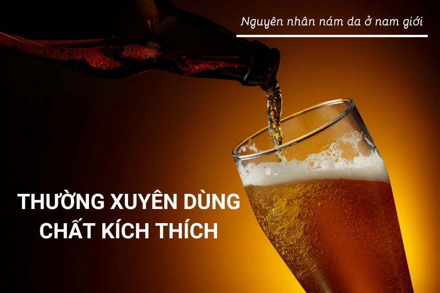 Sử dụng các chất kích thích như rượu bia,.. sẽ khiến độc tố dưới da tích tụ ngày càng nhiều và dễ bị tác động xấu từ môi trường Sử dụng các chất kích thích như rượu bia,.. sẽ khiến độc tố dưới da tích tụ ngày càng nhiều và dễ bị tác động xấu từ môi trường