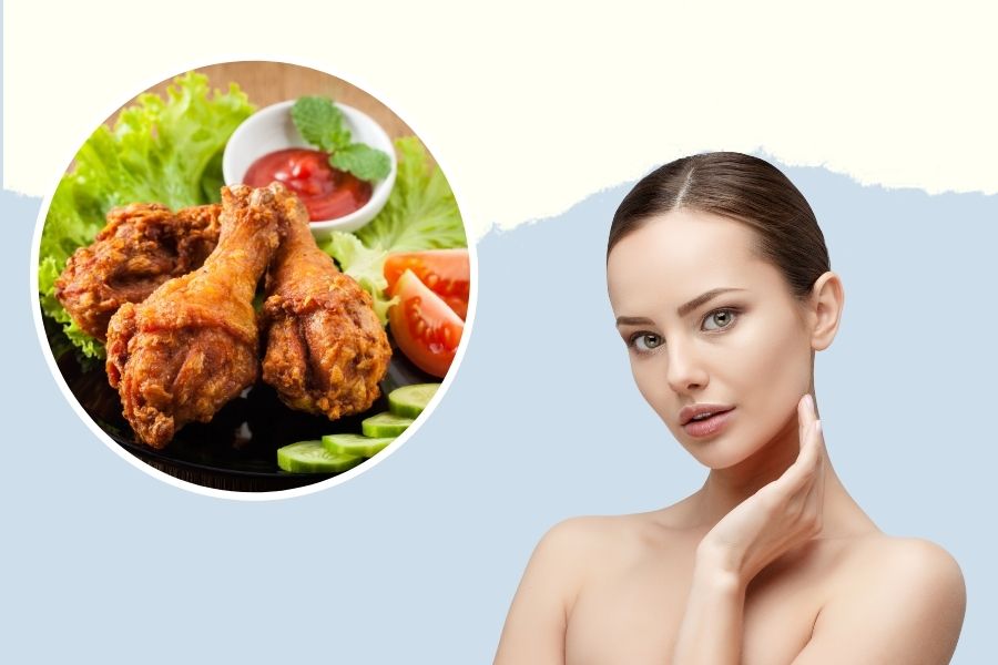 Thịt gà có tính nóng, làm tăng tình trạng sưng viêm sau khi phi kim Thịt gà có tính nóng, có thể làm tăng tình trạng sưng viêm sau khi lăn kim