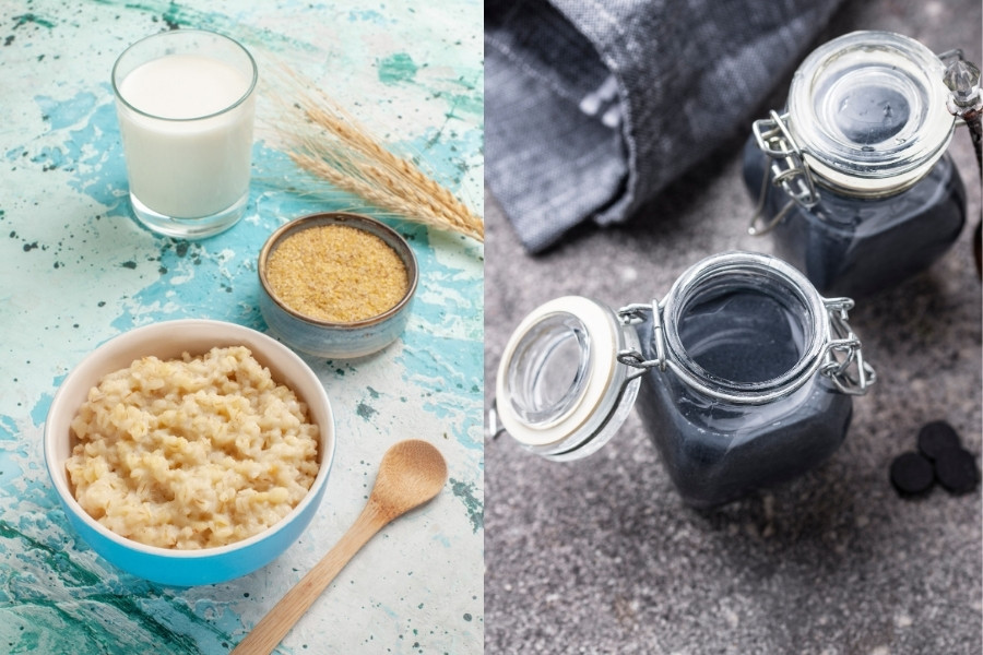 Mặt nạ than hoạt tính với bột yến mạch và sữa chua giúp làm sạch sâu và cấp ẩm cho da hiệu quả Làm mặt nạ than hoạt tính và