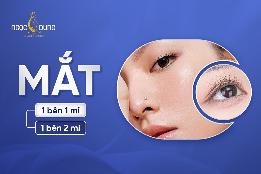 Mắt 1 bên 1 mí 1 bên 2 mí