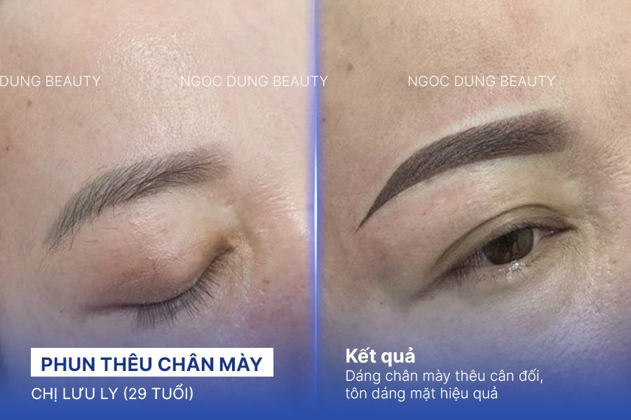 Phun thêu chân mày – 60 phút – Mày hài hòa trẻ trung